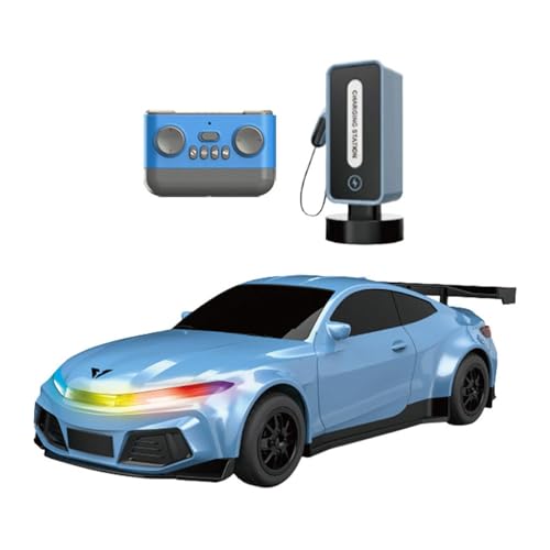 LOVIVER 1:16 Ferngesteuertes Auto, schnelles RC-Auto, elektrisch, LED-Lichter, Sound, automatisches Parken, Sport-Hobby-Spielzeug für Erwachsene, Jungen, Blau von LOVIVER