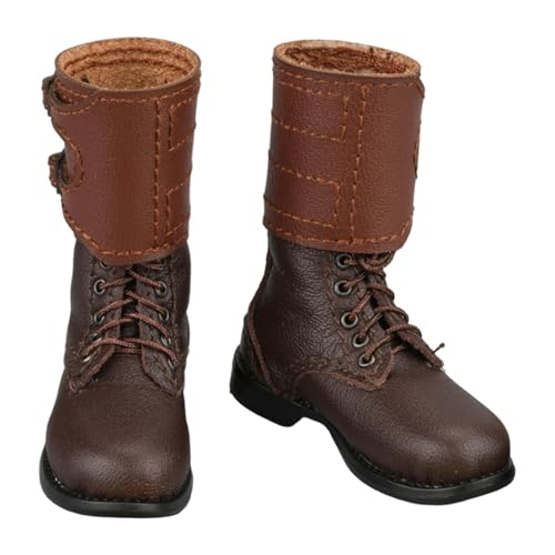 LOVIVER 1:6 Schuhe, Herrenfiguren, Stiefel, handgefertigtes Spielzeug, 5 cm, Stiefel aus PU-, Miniaturmodell für 12-Zoll-Figuren, Körper, Ankleidezubehör von LOVIVER