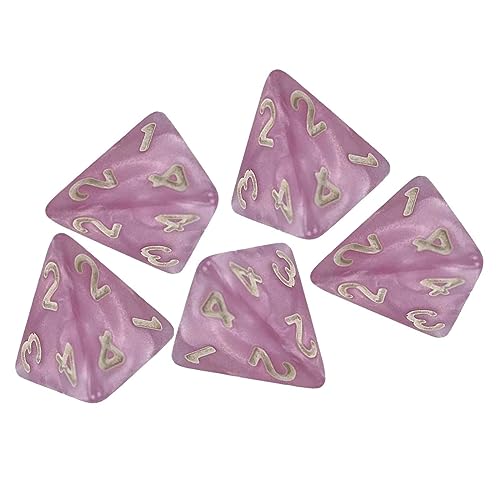 LOVIVER 10-teiliges Spielwürfel-Set, polyedrisches Würfel-Set, Acryl-Würfel, Unterhaltungsspielzeug, mehrseitige Spielwürfel, Würfel-Set für Party, Zuhause, ROSA von LOVIVER