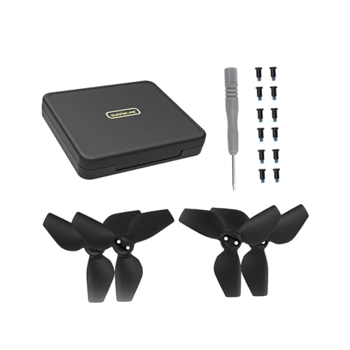 LOVIVER 4X Ersatzteile RC Quadcopter mit Schrauben Paddle Aufbewahrungskoffer Mini Box Propeller Blade Props Box Drone für Neo, Schwarz von LOVIVER