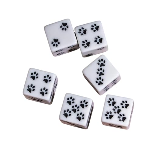 LOVIVER 6X 16mm Würfel Set, Rollenspielwürfel, Leichtes Tischspiel, Clubparty-Brettspiel für Café-Rollenspiele von LOVIVER