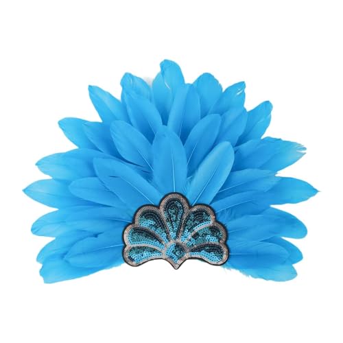 LOVIVER American Chief Indian Native Hut Feather Kopfschmuck Kostümstirnband für Karneval, Blau von LOVIVER