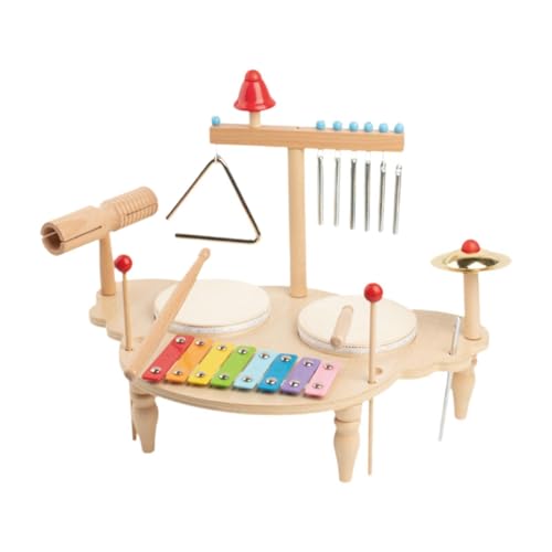 LOVIVER Baby-Musikinstrument, Kinder-Schlagzeug, Xylophon, Lernspielzeug, Holzspielzeug, Montessori-Musikspielzeug für Jungen und Mädchen im Alter von 1–6 von LOVIVER