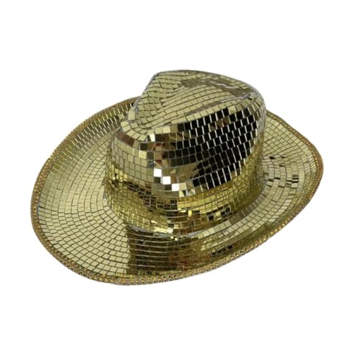 LOVIVER Cowboyhut Damen Herren Trendy Sonnenhut für Partybedarf Festival Bühnenauftritt, Gold von LOVIVER