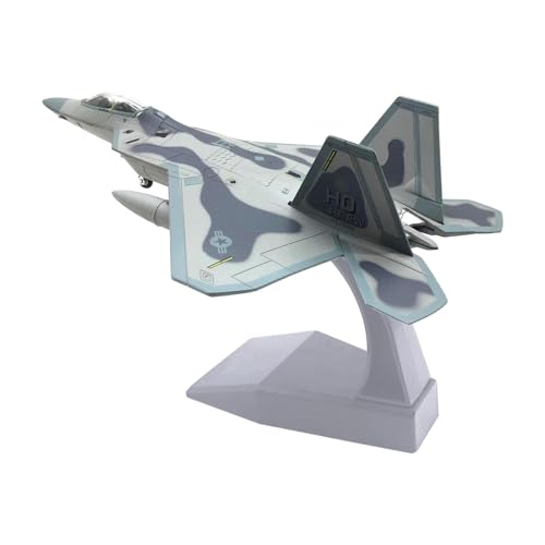 LOVIVER Diecast Fighter 1/100 USA F22 Flugzeug Kinder Spielzeug Sammlungen Simulation Flugzeug mit Stand Flugzeug Modell für Schrank Home Bar, silberner von LOVIVER