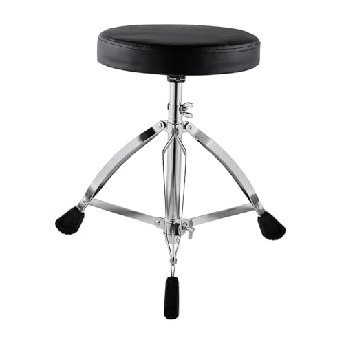 LOVIVER Drum Throne Runder Sitz, Drum Stuhl, Höhenverstellbar, Rutschfester, Robuster Drum Sitzhocker, für Tontechniker Künstler von LOVIVER