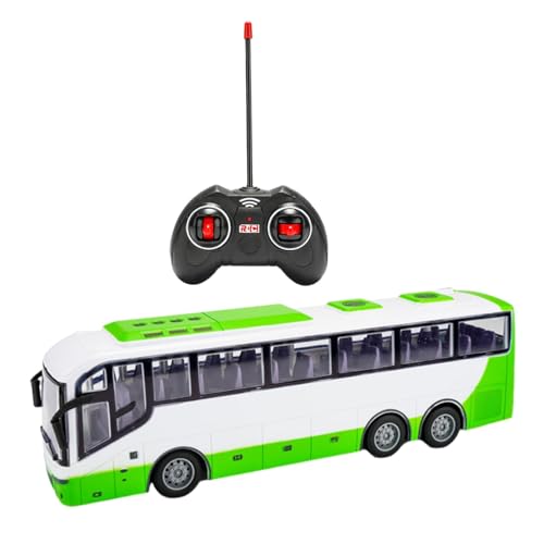 LOVIVER Ferngesteuerter Bus im Maßstab 1:30, Fahrzeuge Spielzeug ab 3 Jahre, RC Model Car Toy Educational, RC City Bus Model Remote Control Car Vehicles für Kinder Geschenke, weiß Grün von LOVIVER