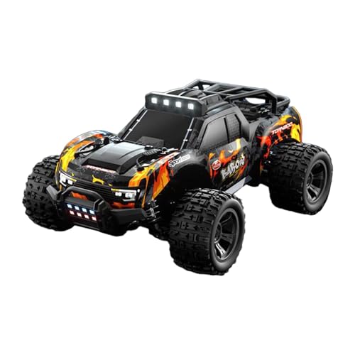 LOVIVER Ferngesteuertes Auto im Maßstab 1/18, RC-Auto mit Scheinwerfern, elektrisches Spielzeug, er Hobby-RC-Truck mit hoher Geschwindigkeit für Jungen, Schwarz Gelb von LOVIVER