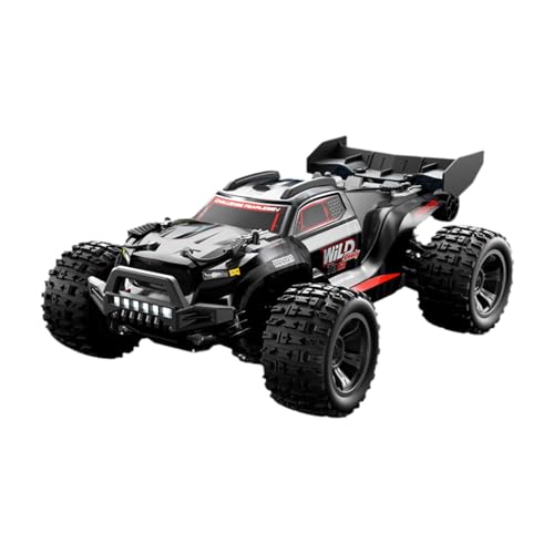 LOVIVER Ferngesteuertes Auto im Maßstab 1/18, RC-Auto mit Scheinwerfern, elektrisches Spielzeug, er Hobby-RC-Truck mit hoher Geschwindigkeit für Jungen, Schwarz von LOVIVER