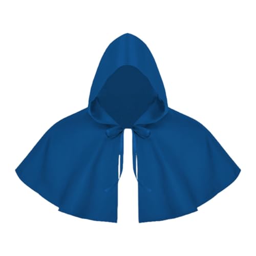 LOVIVER Halloween Capes Cosplay Outfit Kapuzenponcho für Abschlussball Verkleidung, Blau von LOVIVER