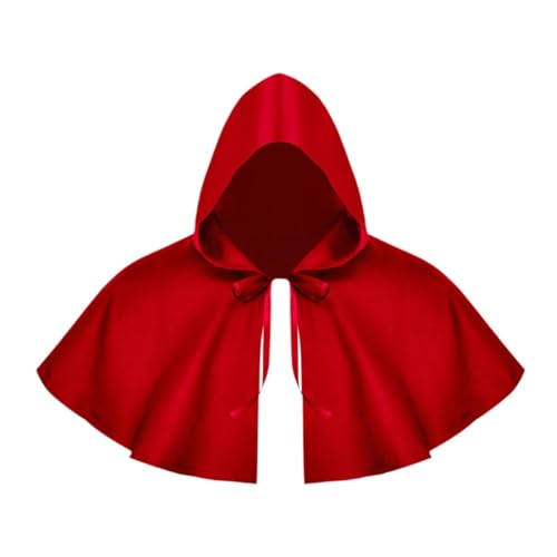 LOVIVER Halloween Capes Cosplay Outfit Kapuzenponcho für Abschlussball Verkleidung, Rot von LOVIVER