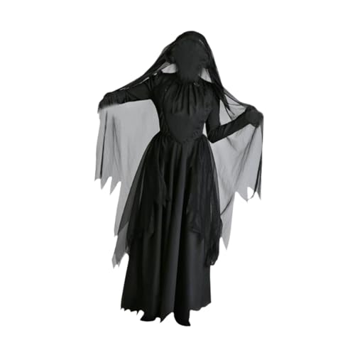 LOVIVER Halloween Hexenkostüm Zubehör Dekor Cosplay Geisterbraut Kleid für Rollenspiele, M von LOVIVER