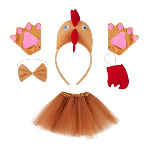 LOVIVER Huhn Kostüm Neuheit Rock für Party Thanksgiving Cosplay Prop Urlaub Mädchen, Braun von LOVIVER