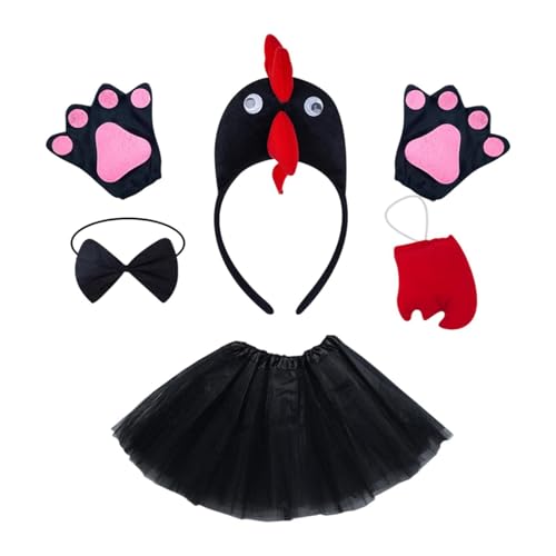 LOVIVER Huhn Kostüm Neuheit Rock für Party Thanksgiving Cosplay Prop Urlaub Mädchen, Schwarz von LOVIVER