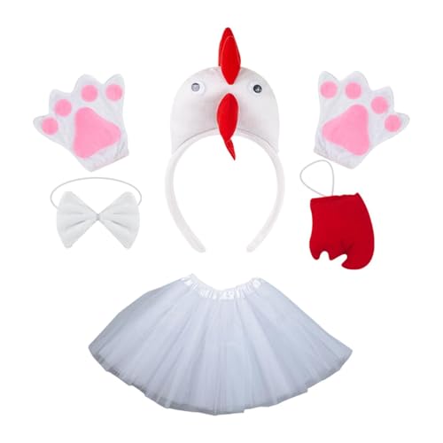 LOVIVER Huhn Kostüm Neuheit Rock für Party Thanksgiving Cosplay Prop Urlaub Mädchen, Weiß von LOVIVER