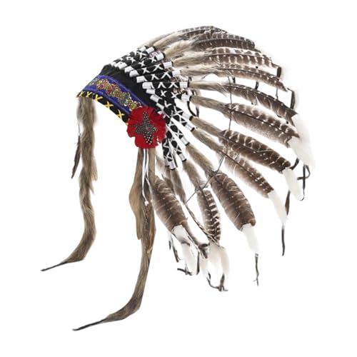 LOVIVER Indianer-Kopfschmuck, Foto-Requisite, Kopfschmuck für Karneval, Rollenspiele, Braun LOVIVER Indianer-Kopfschmuck, Foto-Requisite, Kopfschmuck für Karneval, Rollenspiele, Braun von LOVIVER
