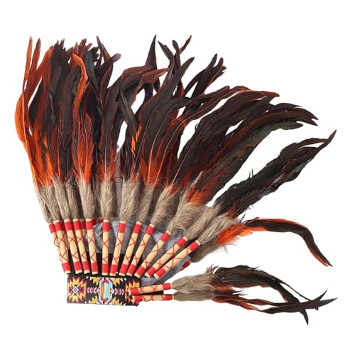 LOVIVER Indianerhäuptling Kopfschmuck Foto Requisiten Kostüm Bühnenauftritt Kopfschmuck, Orange LOVIVER Indianerhäuptling Kopfschmuck Foto Requisiten Kostüm Bühnenauftritt Kopfschmuck, Orange von LOVIVER