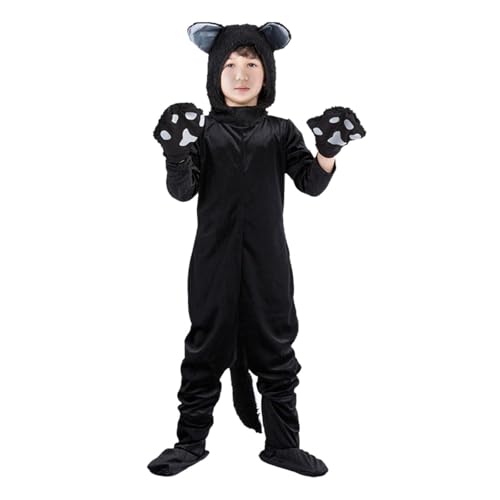 LOVIVER Kinder-Halloween-Kostüm, Cosplay-Kätzchen-Outfit für Event, Party, Gastgeschenk, Rollenspiel, XL von LOVIVER