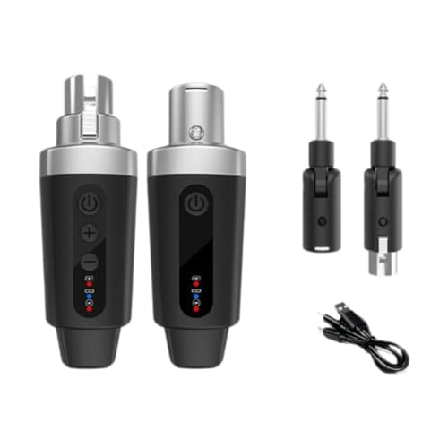 LOVIVER Mikrofonsystem Sender Empfänger Professioneller Audio Sender Empfänger für Verstärker PA System Mixer XLR Mikrofone, Set A von LOVIVER