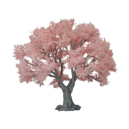 LOVIVER Mini-Landschaftsmodell mit rosa Baum, Miniatur-Sandtisch, DIY-Modell, Mehrzweck-Feine Handwerkskunst für Haus, Schreibtisch-Dekor-Ornament, Höhe 30cm von LOVIVER