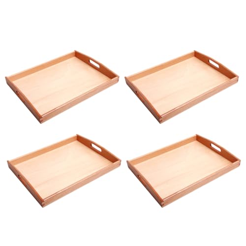 LOVIVER Montessori Tabletts Perlen Kinderspielzeug Aufbewahrungshalter Für Den Frühen Unterricht, 4pcs L von LOVIVER