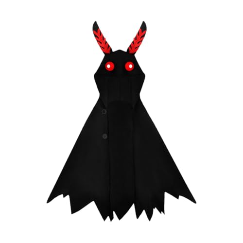 LOVIVER Mothman Cosplay Weihnachtskleid Halloween Cosplay Geburtstagsparty Kapuzenumhang, L to XL von LOVIVER