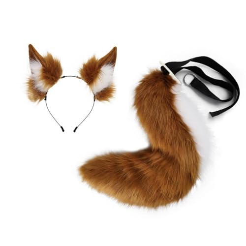 LOVIVER Ohren Stirnband und Schwanz Weicher Haarreifen für Mottopartys Leistung Halloween, Dunkelbraun LOVIVER Ohren Stirnband und Schwanz Weicher Haarreifen für Mottopartys Leistung Halloween, Dunkelbraun von LOVIVER