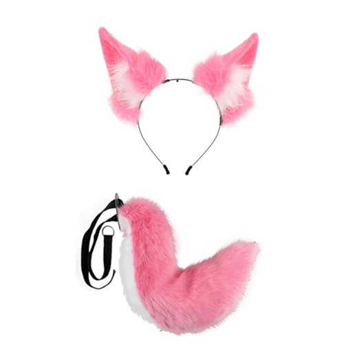 LOVIVER Ohren Stirnband und Schwanz Weicher Haarreifen für Mottopartys Leistung Halloween, Rosa LOVIVER Ohren Stirnband und Schwanz Weicher Haarreifen für Mottopartys Leistung Halloween, Rosa von LOVIVER