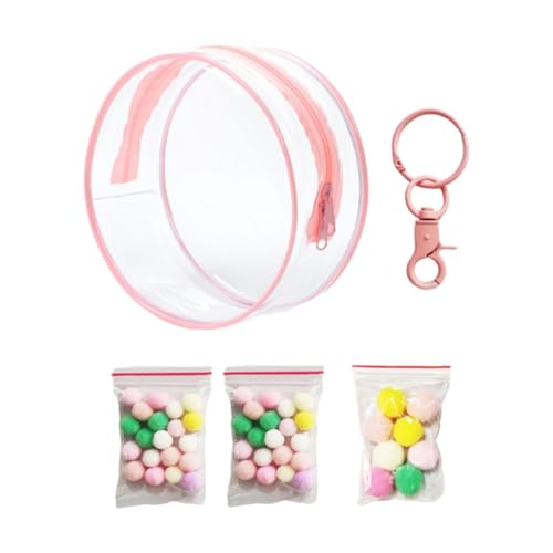 LOVIVER PVC-Puppenvitrine, Vitrine für Figuren, wasserdicht, tragbar, staubdicht, Spielzeug-Aufbewahrungskoffer, Puppen-Aufbewahrungstasche für Puppen, Rosa von LOVIVER