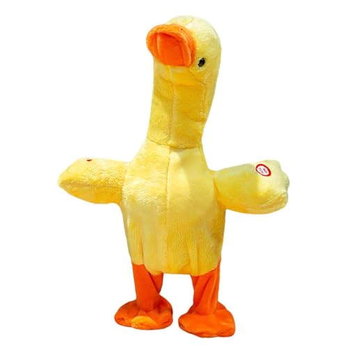 LOVIVER Plüsch Ente mit Sound, Elektrische Interaktive Ente, Gelbes Ente Spielzeug, Plüsch-Entenspielzeug, Talking Waddling Interactive Duck Toy, Creative Talking Duck Toy für Kinder Erwachsene von LOVIVER