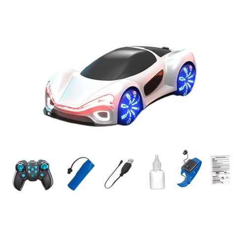 LOVIVER RC -Auto, Hobby RC Autos Spielzeug Doppel-Sprüheffekte mit LED, Sport-Rennauto zum Geburtstag, White B von LOVIVER