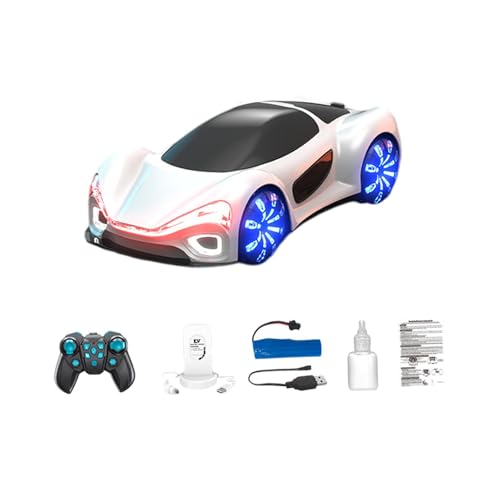 LOVIVER RC -Auto, Hobby RC Autos Spielzeug Doppel-Sprüheffekte mit LED, Sport-Rennauto zum Geburtstag, White D von LOVIVER