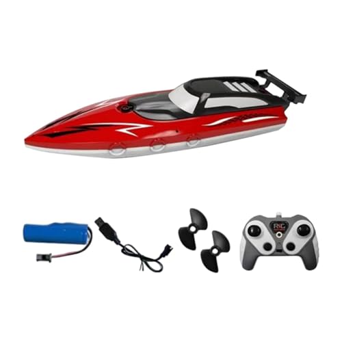 LOVIVER RC-Boot-Wasserspielzeug, Partygeschenk, ferngesteuertes Boot, für Pools und Seen, Badewannen-Spielzeugboot für die Badewanne im Freien, Kinder, ROT von LOVIVER