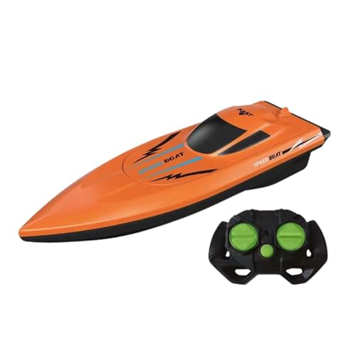 LOVIVER RC-Boot-Wasserspielzeug, schnelles Sommerspielzeug, Partygeschenk, Badewannen-Spielzeugboot, ferngesteuertes Boot für Pools und Seen für die Badewanne, Orange von LOVIVER