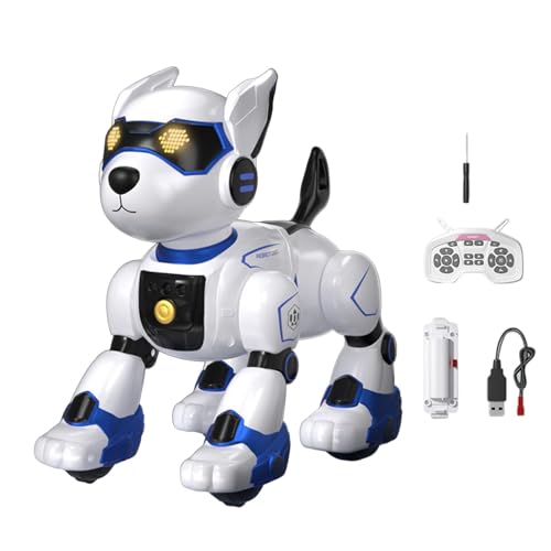 LOVIVER RC Roboter Welpe, Smart RC Welpe, Interaktive Sprachsteuerung, Elektronisches Haustierspielzeug, Laufspielzeug Roboter für Mädchen, Kinder, Erwachsene, Blau von LOVIVER