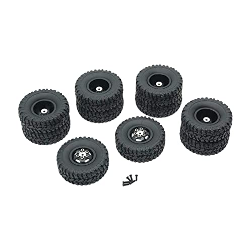 LOVIVER Radnabenfelgen mit 10 Stück Gummireifen für 1/16 WPL B16 B36 ferngesteuerte LKW-Autoteile, Schwarz LOVIVER Radnabenfelgen mit 10 Stück Gummireifen für 1/16 WPL B16 B36 ferngesteuerte LKW-Autoteile, Schwarz von LOVIVER