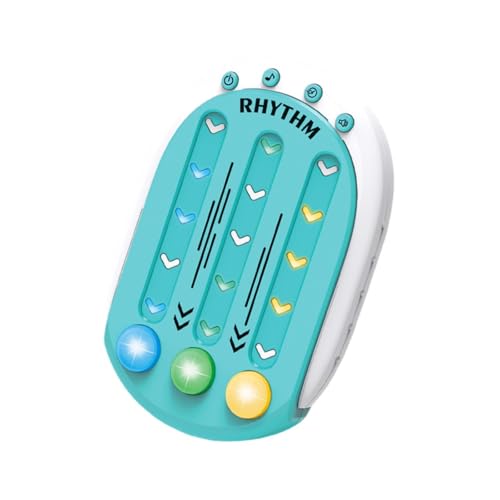 LOVIVER Rhythmus-Tastenspiel, Handheld-Puzzlespielmaschine, Quick-Push-Spiel, Rhythmus-Handheld-Konsolenspiel für Jungen und Mädchen, GrÜn von LOVIVER