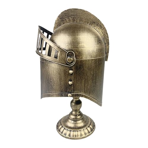 LOVIVER Römischer Helm, Ritterhelm, praktische Skulpturen, einfach zu verwendendes Dekorationsornament für Party-Theater-Requisiten, ideales Geschenk, Gold von LOVIVER