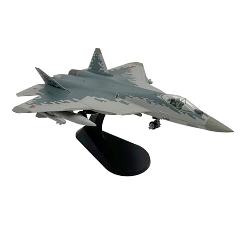 LOVIVER SU-57 Fighting Druckguss, Flugzeugmodell, Metall, Maßstab 1:72, Legierung, Kampfflugzeugmodell, zum Sammeln und Verschenken, Geschenk für Jungen von LOVIVER