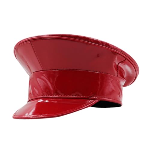 LOVIVER Sailor Hat Officer Hat Deluxe Kostümzubehör für Maskerade Ball Halloween, Rot von LOVIVER