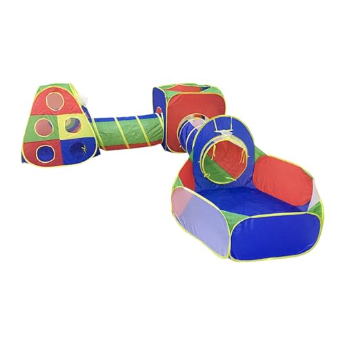 LOVIVER Spielzelt für Kinder, Kinderspielhaus, Spieltunnel, Spielplatz, faltbar, Spielzeltspielzeug für Kinder, tragbar für Jungen, Mädchen, Babys, fünfteiliges Set von LOVIVER