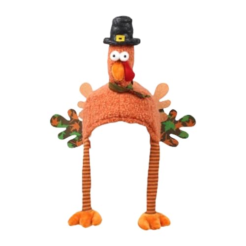 LOVIVER Thanksgiving Truthahn Hut Tier Puppe Kopfbedeckung Zubehör Ornament Bequemes Cosplay Kostüm Verkleidung für Frauen, Style A von LOVIVER