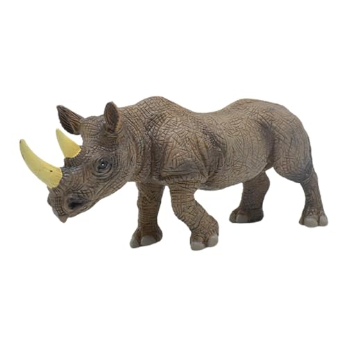 LOVIVER Tierfiguren Tierspielset Lernspielzeug Geburtstagsgeschenke Simulation Tiere Kinderspielzeug Tiermodell, Spitzmaulnashorn von LOVIVER