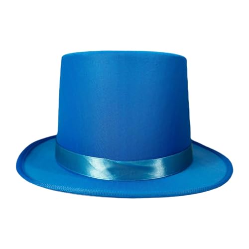 LOVIVER Top -Hut mit Satin Band Party Accessoires für Cosplay -Urlaubsbühnenaufführung, Blau von LOVIVER