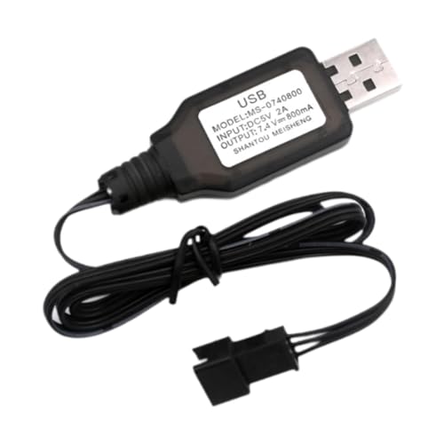 LOVIVER USB-Ladekabel, RC-Autoladegerät, Eingang V 2 A, Komponentenersatz mit Anschlussstecker, USB-Ladekabel für 1/12 RC-Auto von LOVIVER