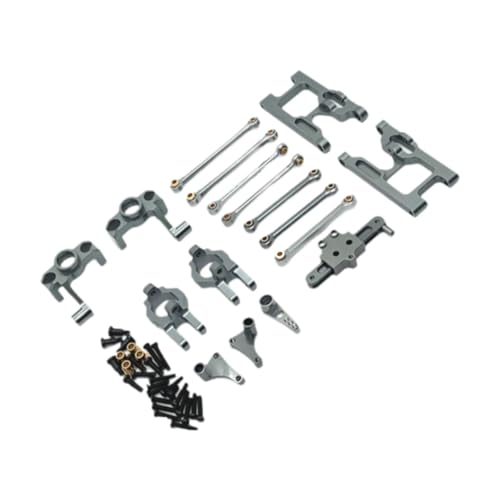 LOVIVER Verbesserte Metallteile für RC-Autos, Ersatzteilsatz für 124006,12423,12427,12428,12429, Wltoys 1:12 RC Hobby Car DIY, GRAU von LOVIVER