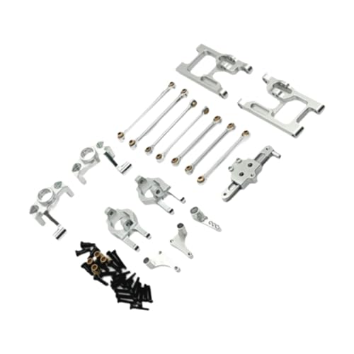 LOVIVER Verbesserte Metallteile für RC-Autos, Ersatzteilsatz für 124006,12423,12427,12428,12429, Wltoys 1:12 RC Hobby Car DIY, Silbrig von LOVIVER