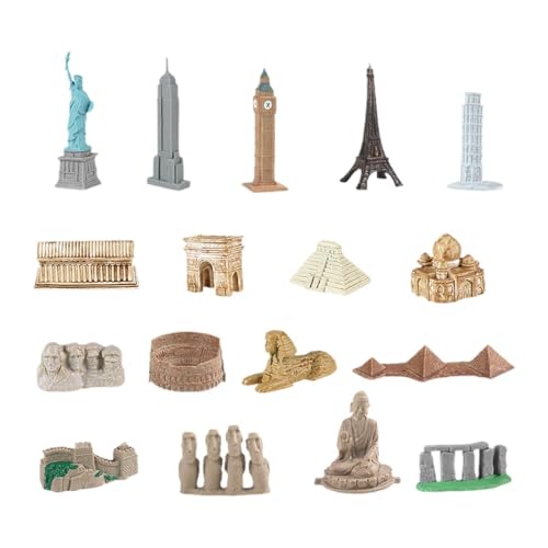 LOVIVER Wahrzeichen-Gebäudemodelle, Reise um die Welt, Lernspielzeug, Architektur, Miniatur-Gebäudemodell für Desktop, Kinder, Erwachsene, 17 Stück LOVIVER Wahrzeichen-Gebäudemodelle, Reise um die Welt, Lernspielzeug, Architektur, Miniatur-Gebäudemodell für Desktop, Kinder, Erwachsene, 17 Stück von LOVIVER
