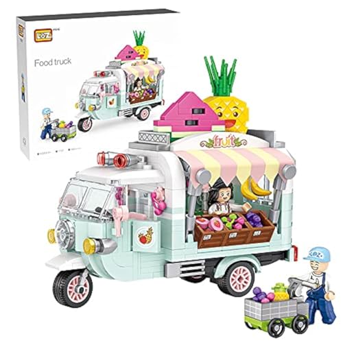 LOZ 1737 Miniatur-Bausatz, Fruit Truck, 480 Teile. von LOZ