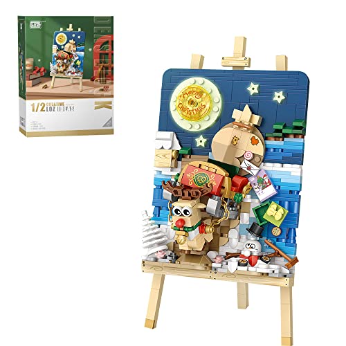 LOZ Mini Blocks 1282 Weihnachten Schlittenwagen Bausteine, 646 Teile Weihnachten Klemmbausteine Spielzeug Bausatz, Kreative Kinder und Erwachsene, New 2022 von LOZ